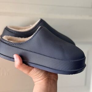 Cozy Navy Slip-On Slippers
